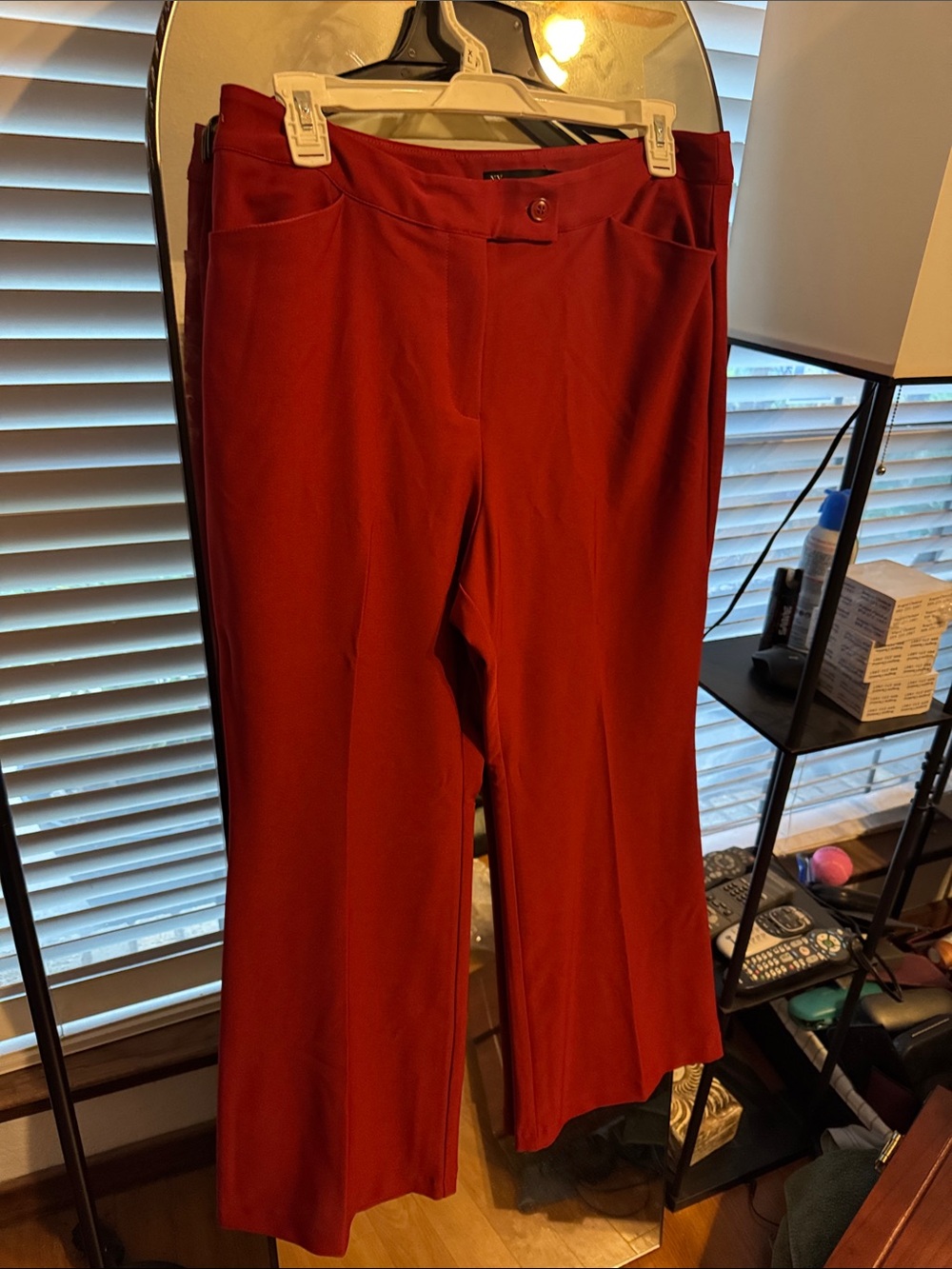 New York and Co Women’s Stretch Wide-Leg Pants - Red